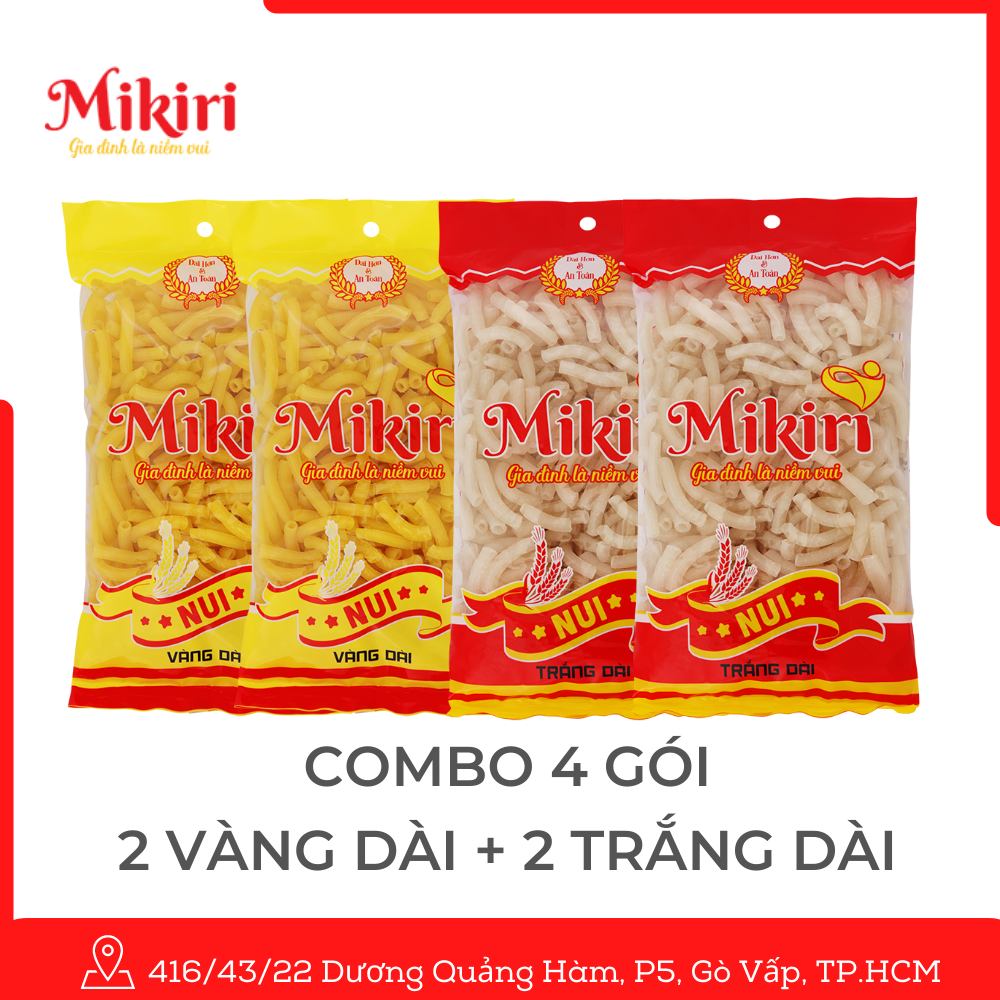 Combo 4 Nui Trắng Dài Mikiri 400g