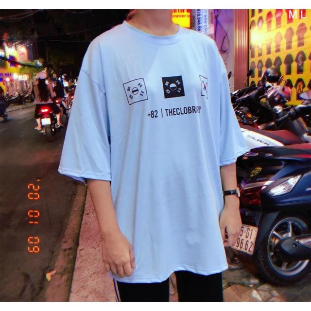 Áo thun tay lỡ form rộng CỜ HÀN THECLOBRARY ulzzang couple nam nữ UNISEX