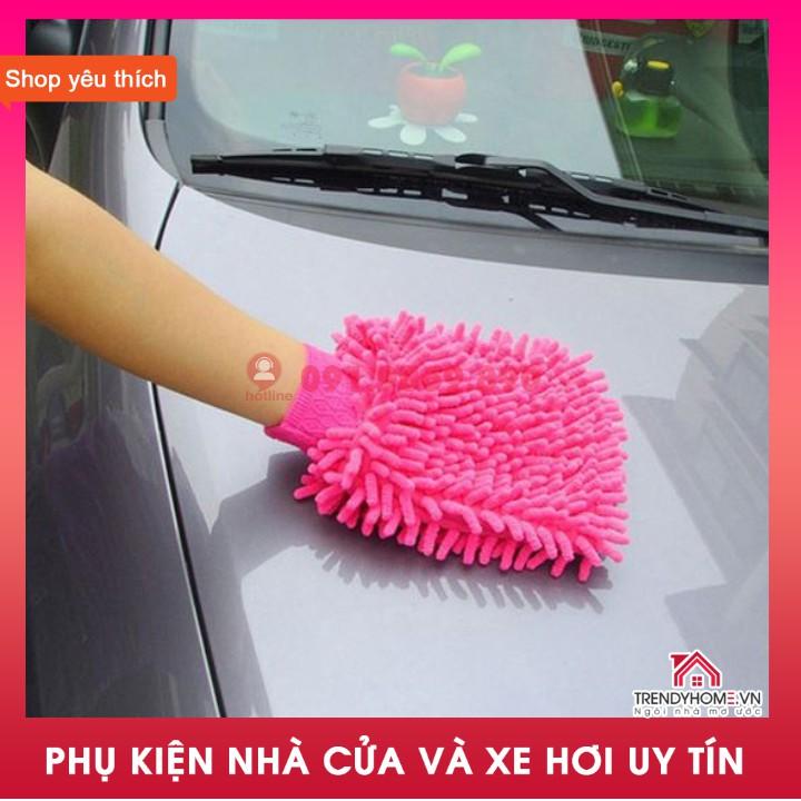 Bao tay lau rửa xe cho ô tô - Găng tay 2 mặt rửa xe máy, ô tô, lau dọn nội thất - G001 | Ô tô trendy