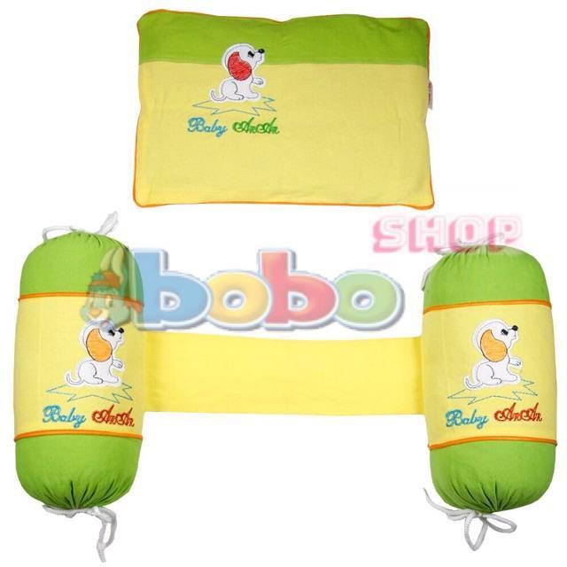 Bộ Gối Vỏ Đậu Xanh Tự Nhiên Cho Bé Sơ Sinh 30cm - Màu Ngẫu Nhiên