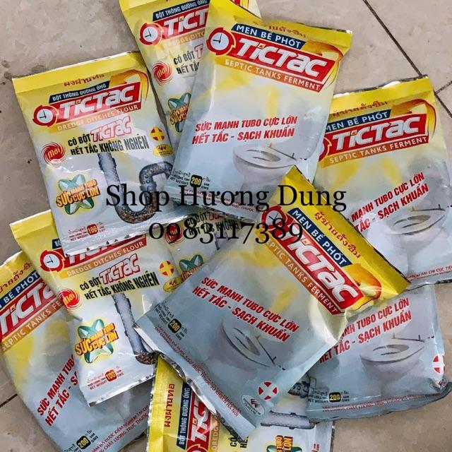 Men bể phốt bột thông đường ống Tictac