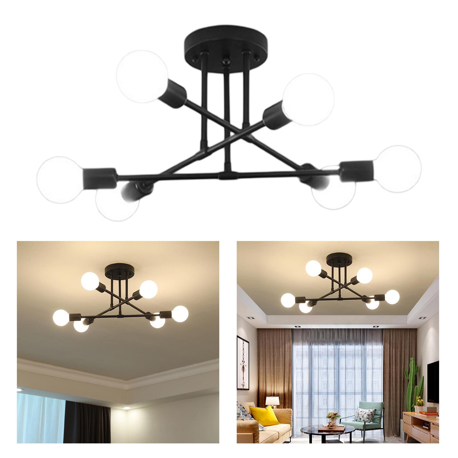 Ceiling Light Modern Wrought Iron Chandelier Ceiling Lamp for Home Bar Decor