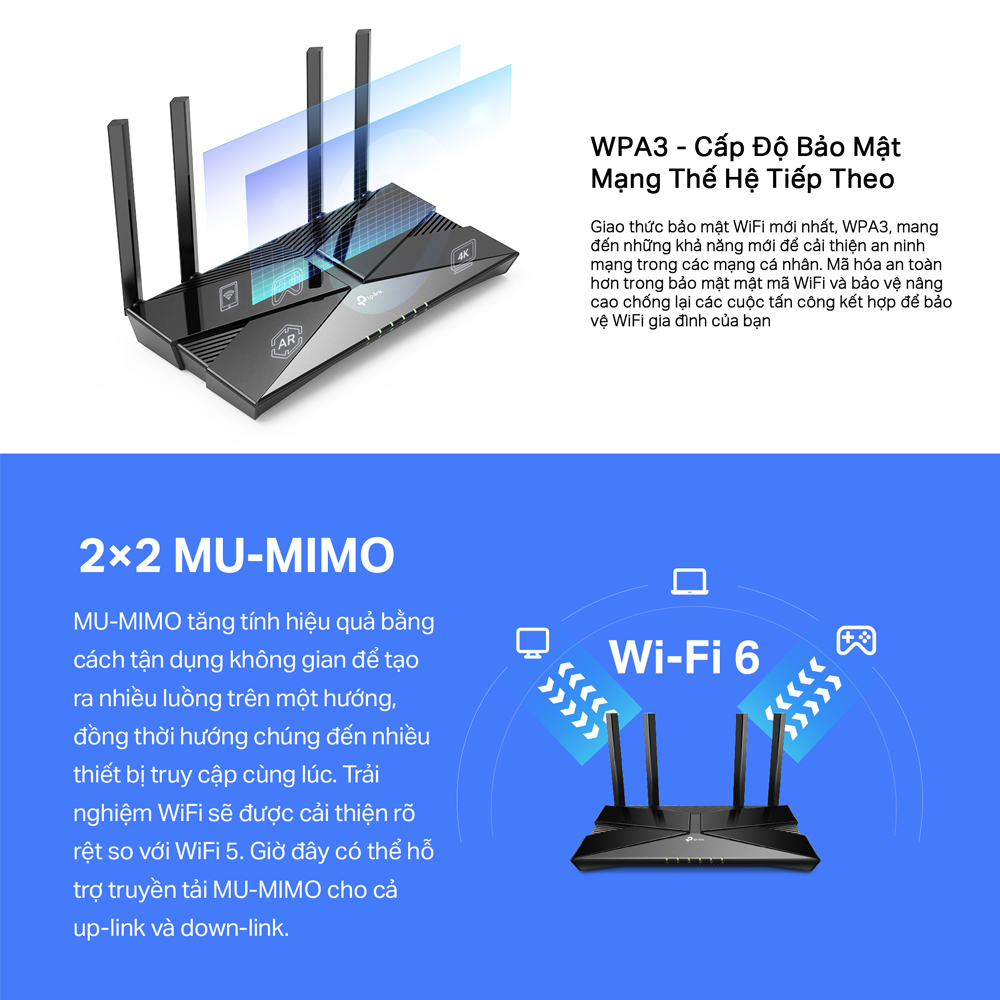 [Wifi thế hệ mới] Bộ Phát Router Wifi TP-Link Archer AX23 Wifi 6 Chuẩn AX1800 - Hàng Chính Hãng