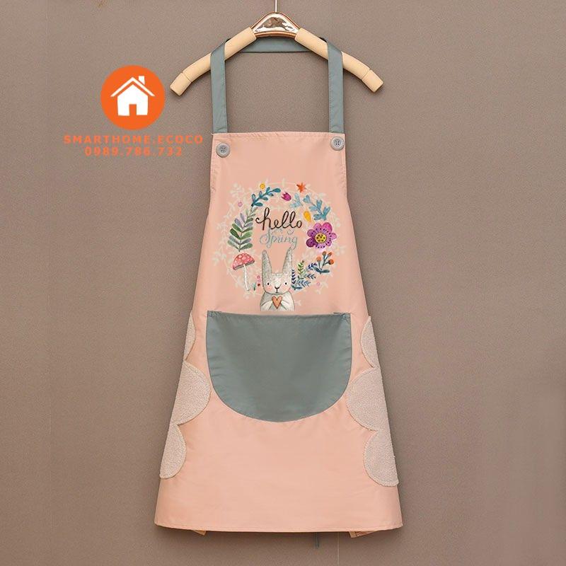 Tạp Dề Nấu Ăn Hoạ Tiết Hoa Xinh Xắn