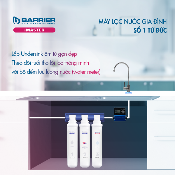Máy lọc nước BWT Barrier iMaster M giàu dưỡng chất hàng chính hãng nhập khẩu Nga