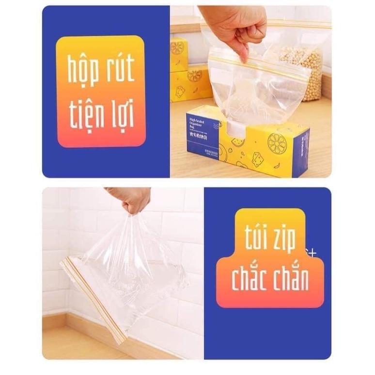 Túi Zip Đựng Thực Phẩm Có 2 Khóa Set 30 Túi, Túi Khóa Zip Đựng Thực Phẩm 2 Lớp Khóa