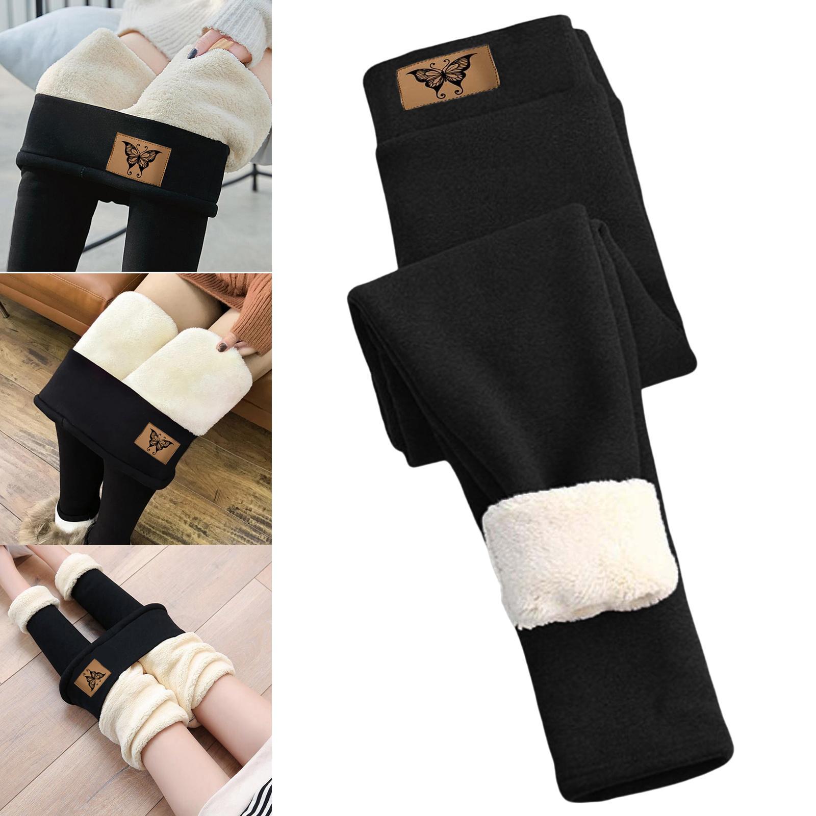 Women Fleece Lined Leggings Elastic Tights Trouser Comfortable Thermal Pants