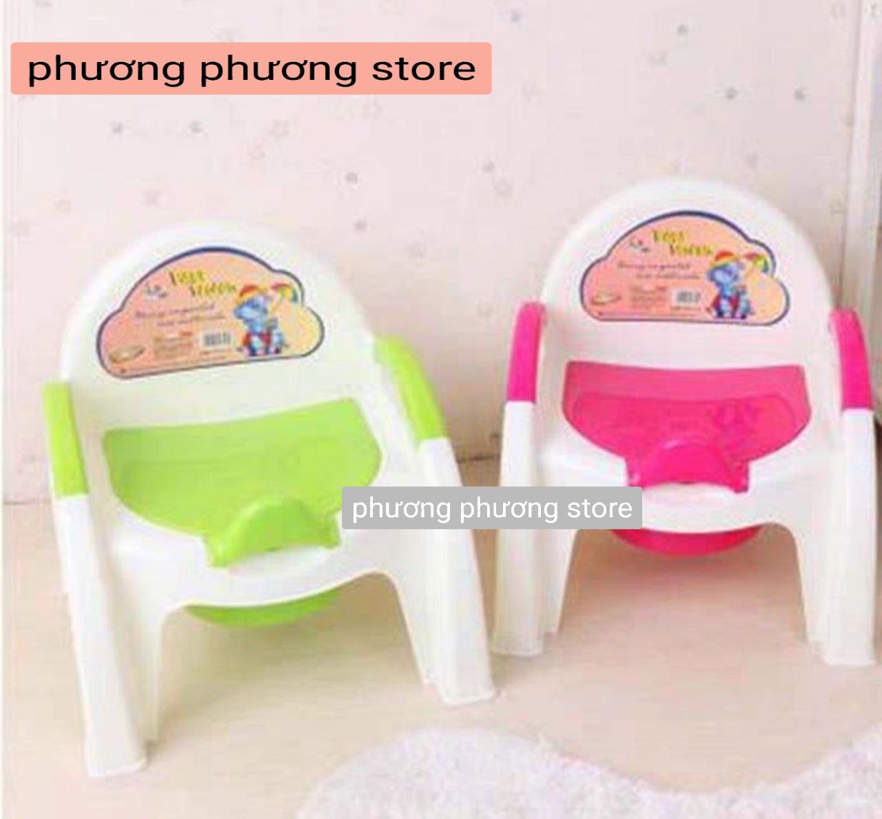 GHẾ BÔ VỆ SINH NHỰA CAO CẤP - GIÚP BÉ NGỒI VỆ SINH AN TOÀN, THOẢI MÁI - BÔ GHẾ TỰA CHỐNG GÙ LƯNG CHO BÉ