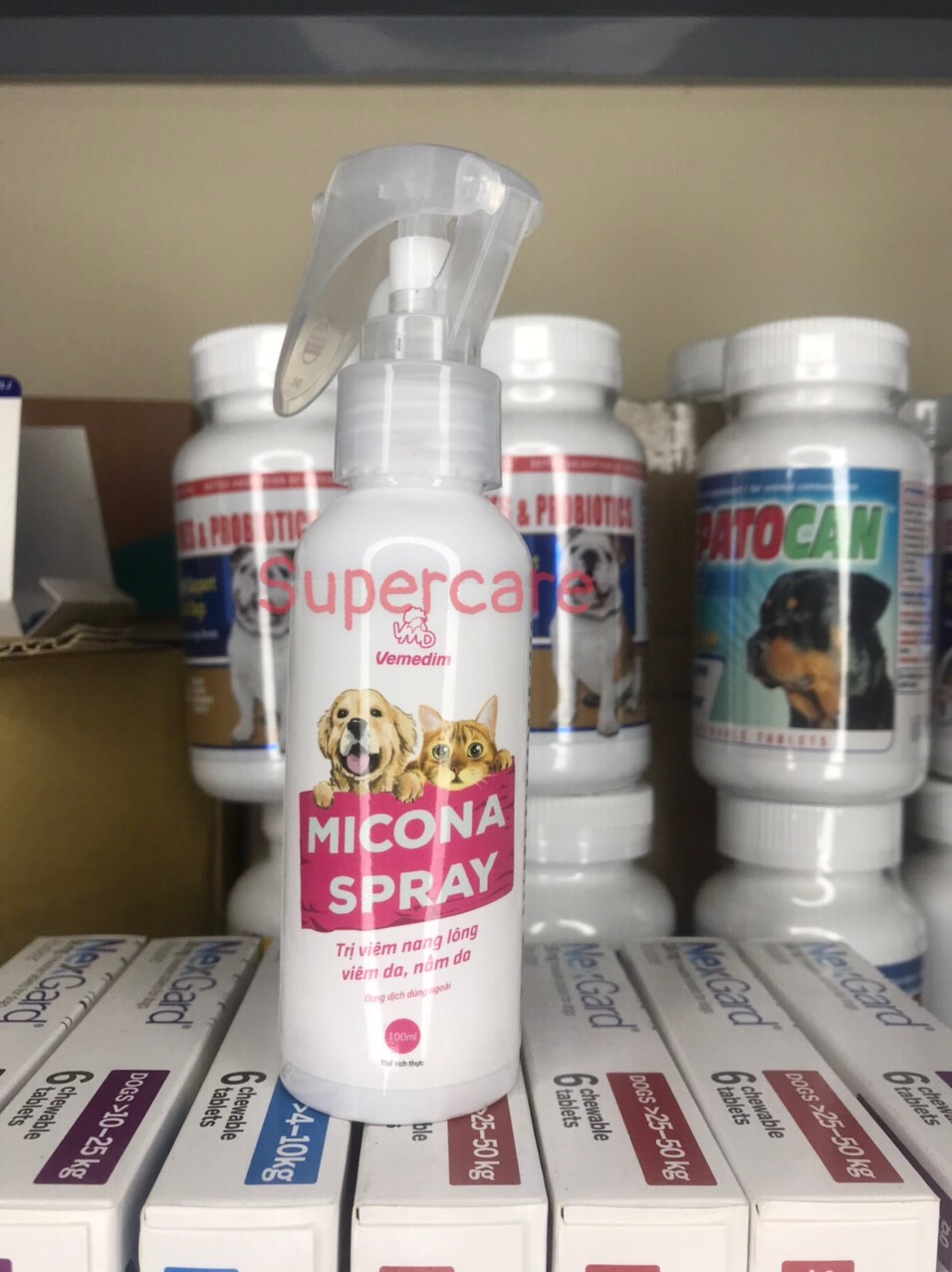 Micona Spray 100ml - Phun Xịt Viêm Da Nấm Da Viêm Nang Lông Chó Mèo