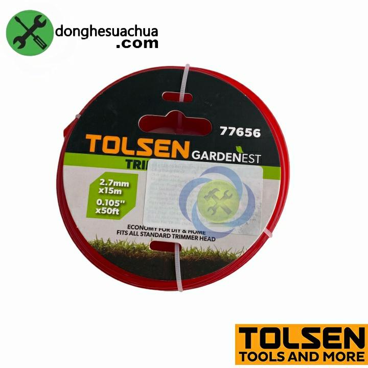 Dây cắt cỏ Tolsen 77656 kích thước 2,7mm x 15mét màu đỏ