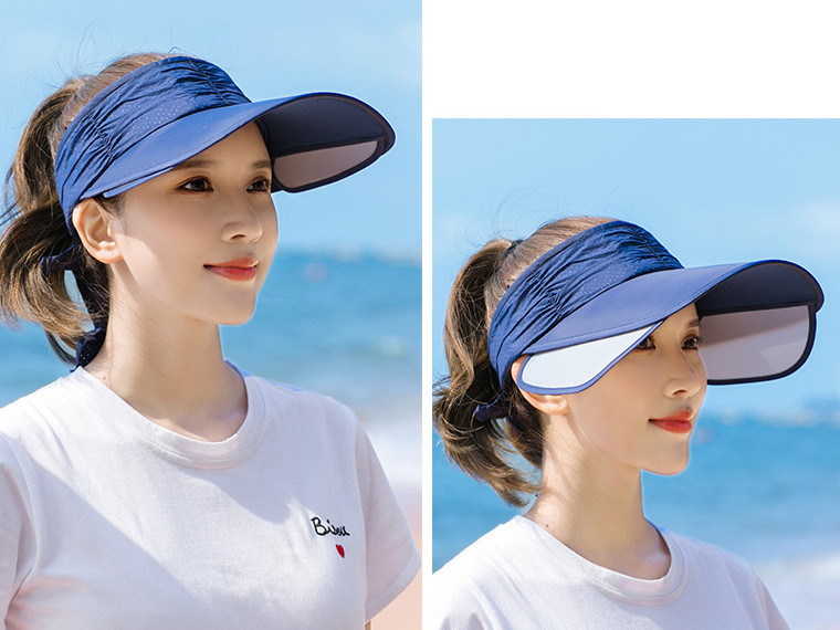 Mũ chống nắng vành điều chỉnh nửa đầu cao cấp, nón rộng vành nữ tạo kiểu thời trang