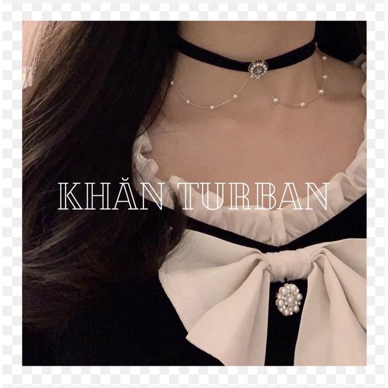 Vòng cổ xinh đính đá nữ tính - Choker đính đá phong cách hàn quốc - Maben