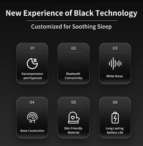Cao cấp - Loa Thanh truyền dẫn xương giúp cải thiện giấc ngủ Bone Sleep Conduction Tech