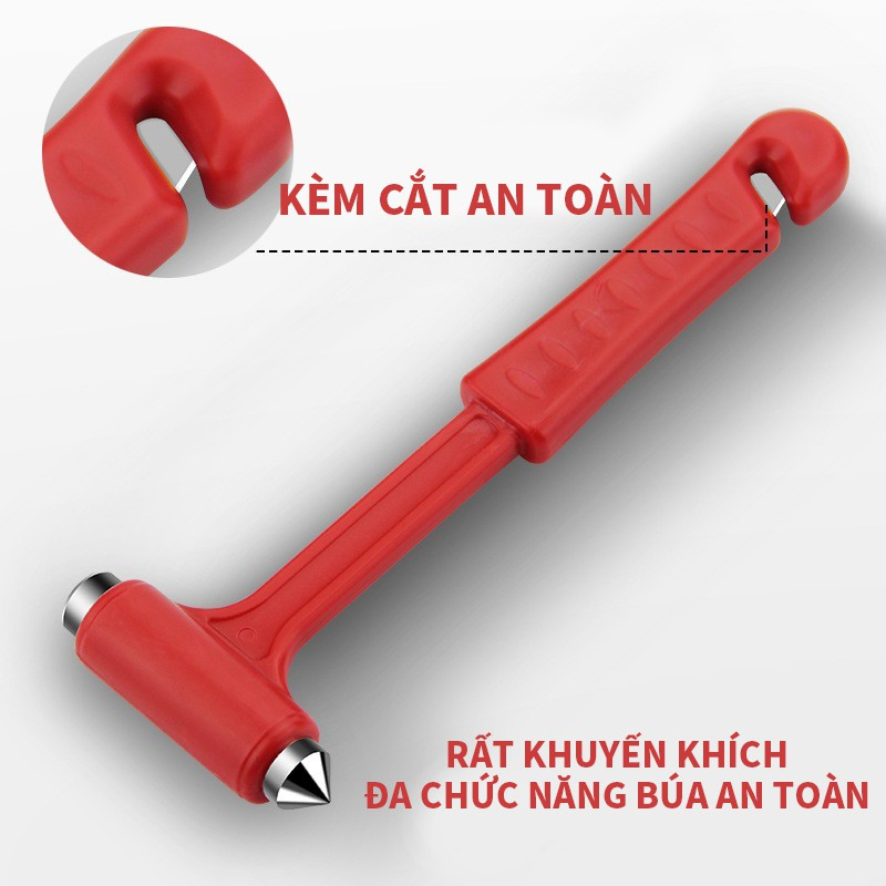 Búa thoát hiểm nguy cấp trên ô tô cán dài nhỏ gọn màu sắc giao ngẫu nhiên