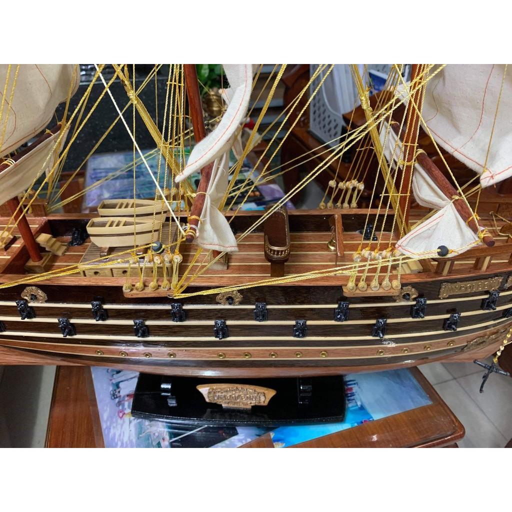 Mô Hình Thuyền Buồm NAPOLEON - Loại I - Thân Tàu Dài 100cm Gỗ Căm Xe