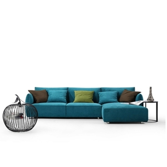 Ghế Sofa Góc L Corner Arni Blue Nhung SFG17