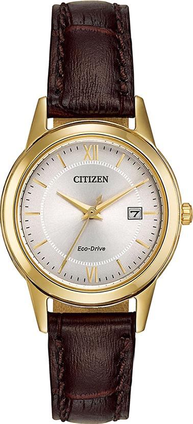 Đồng Hồ Nữ Citizen Dây Da FE1082-13A - Mặt Trắng