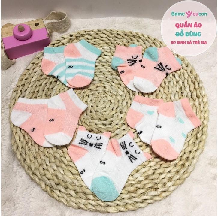 Bán Lẻ 2 Đôi Tất Lưới Cổ Ngắn Cute Cho Bé Trai Bé Gái (Kids Socks)