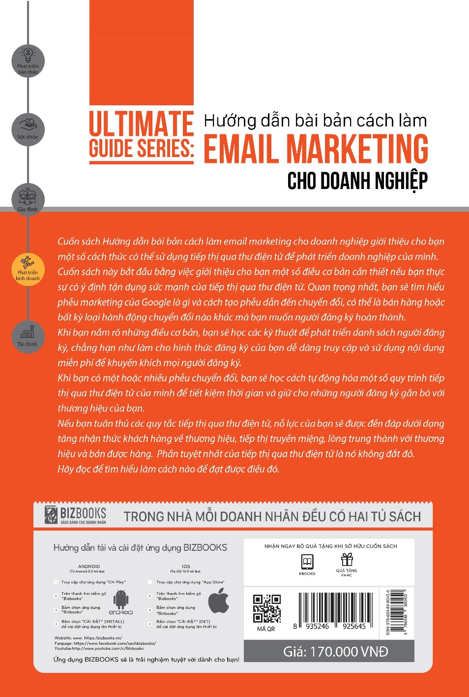 Sách Hướng dẫn bài bản cách làm Email Marketing cho doanh nghiệp | Tặng kèm khóa học &quot;Đỉnh cao EMAIL MARKETING&quot;  +  sử dụng AUDIOBOOK ,EBOOK  miễn phí trên ứng dụng Bizbook  |