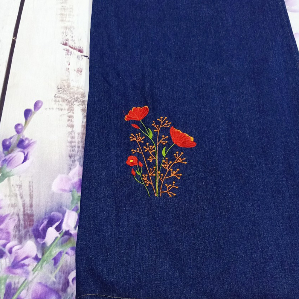 Váy Chống Nắng Jean Nữ Cao Cấp Vải Cotton Dày Dặn Có Túi Và Nút Bấm Lưng JHT104 H&T FASHION