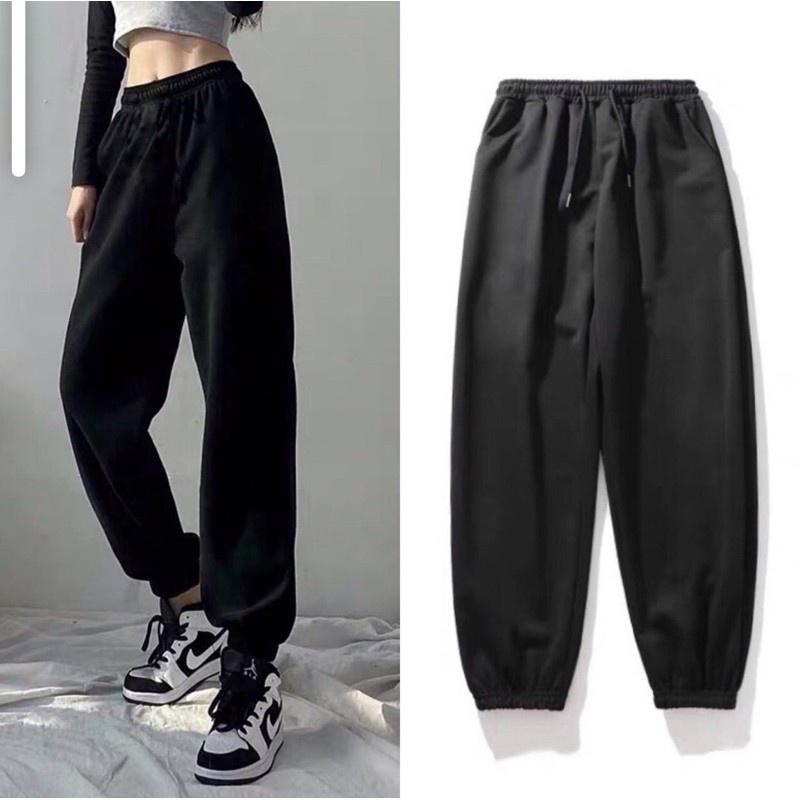 Quần jogger ống rộng có bo dưới 70kg unisex dành cho cả nam nữ COCA 075