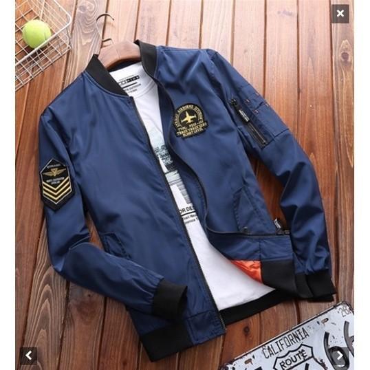 Áo khoác bomber phi công - xanh đen, xanh đen
