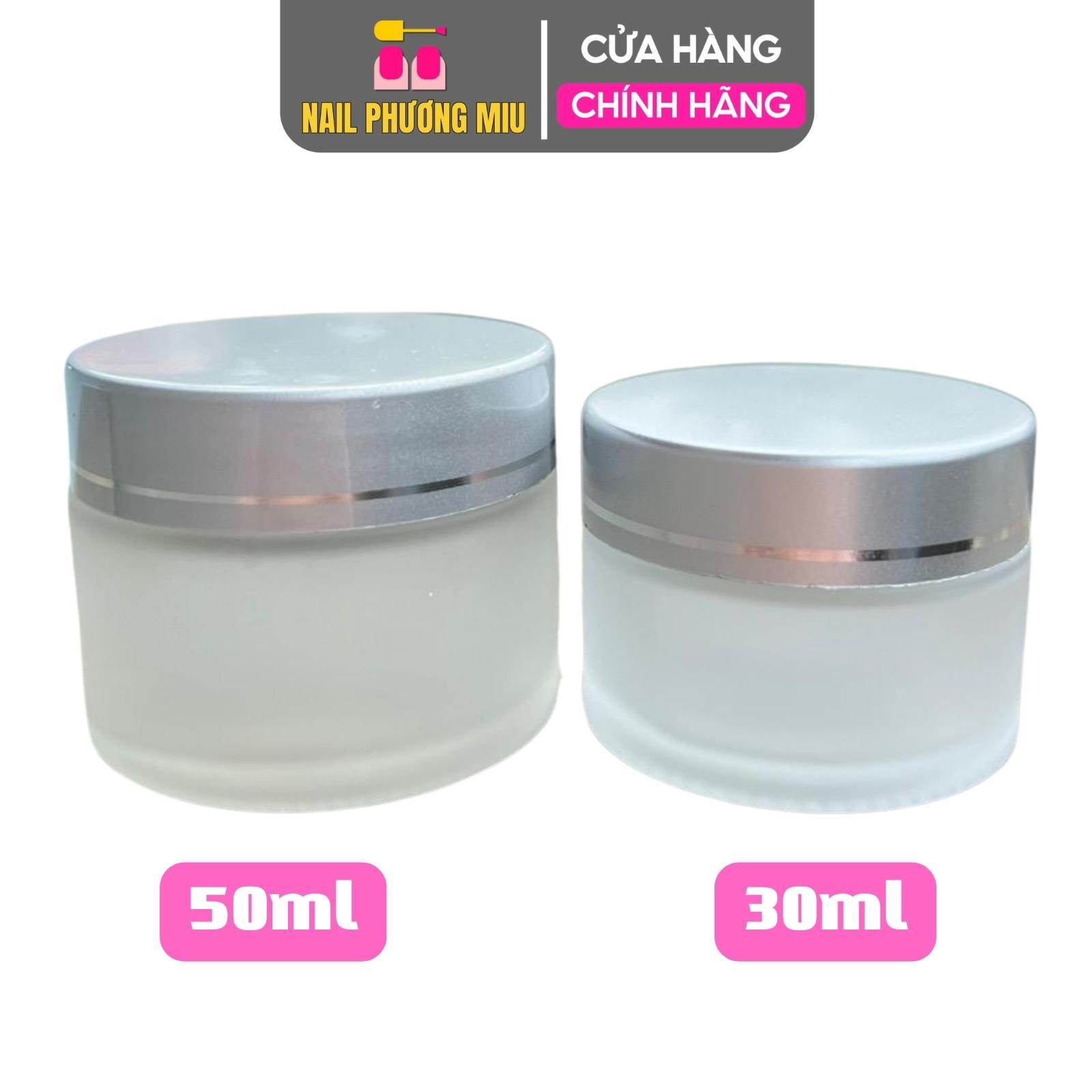 Hũ Thủy Tinh Chiết Mỹ Phẩm 2 Size 30ml 50ml Làm Nail Tiện Lợi, Hũ Đựng Lưu Huỳnh, Chiết kem, Hộp Đựng Kem Du Lịch An Toàn, Sang Trọng Cho Nàng