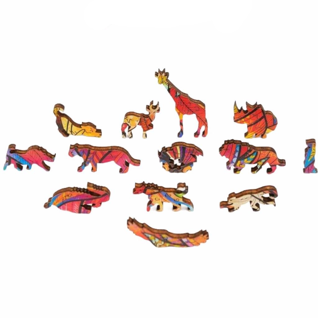 Bộ xếp hình gỗ đồ chơi  ghép hình con vật độc đáo - Con Sư Tử- TGP018