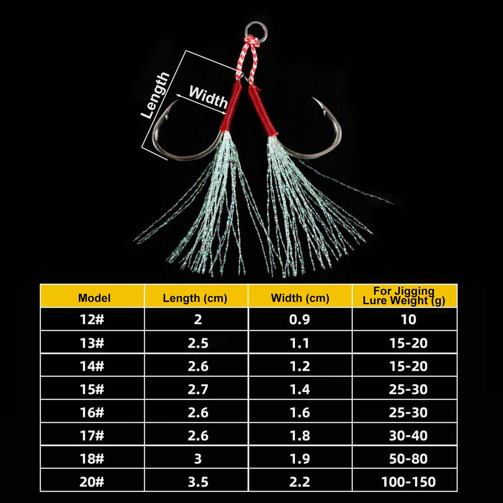 10 móc câu cá với đầu móc bằng thép gai được mài sắc nét ,Lông màu sáng thu hút cá cắn câu
