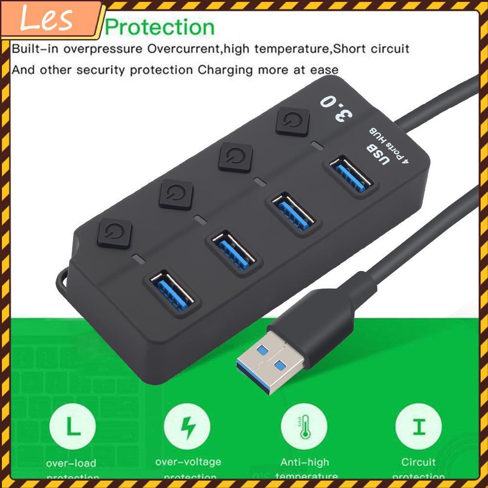 Hub chia cổng USB 3.0 có công tắc tiện lợi dành cho máy tính