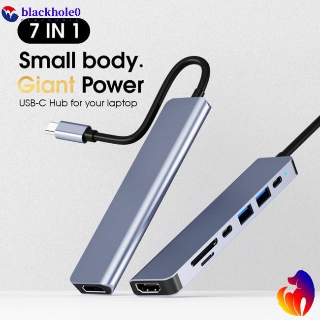 Hub chuyển đổi 7 trong 1 USB C sang 4k Hdmi Type C Dj1013 thích hợp cho Macbook Pro/Air iPad Xps