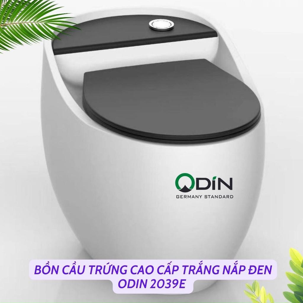 BỒN CẦU TRỨNG CAO CẤP TRẮNG NẮP ĐEN ODIN 2039E