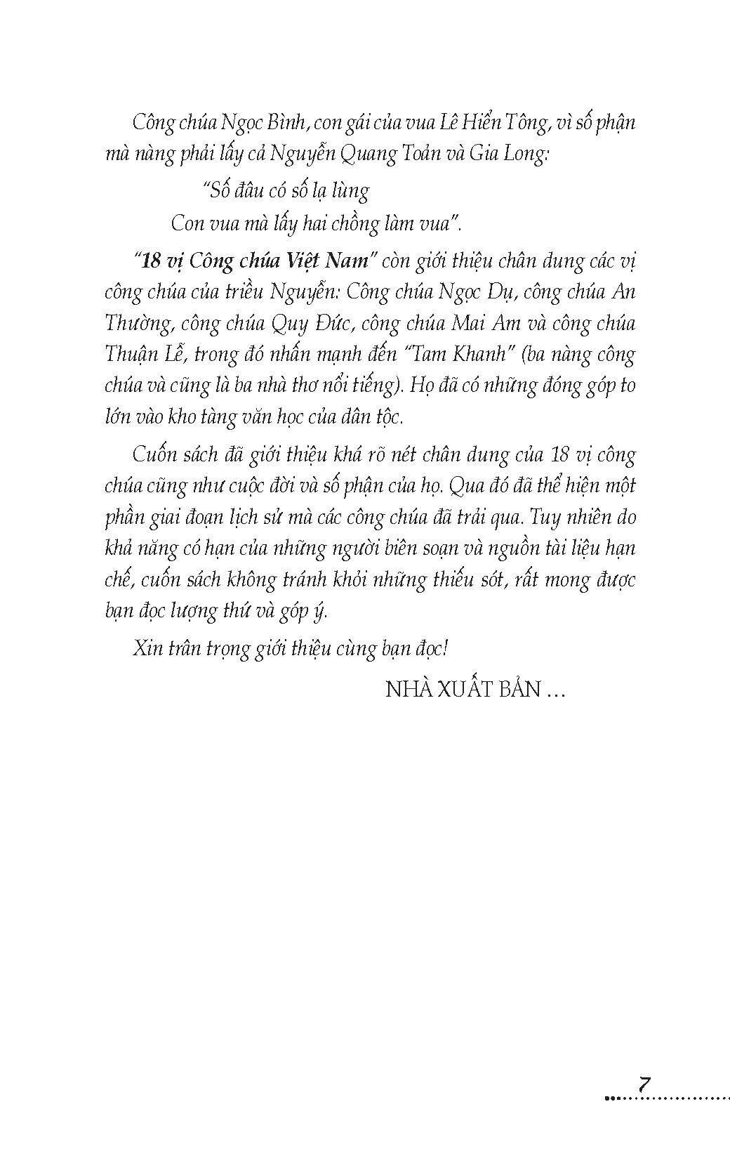 18 Công Chúa Việt Nam