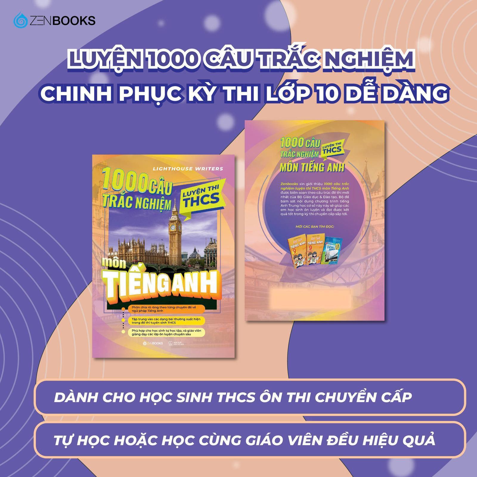 1000 Câu Trắc Nghiệm Luyện Thi THCS Môn Tiếng Anh - Bản Quyền