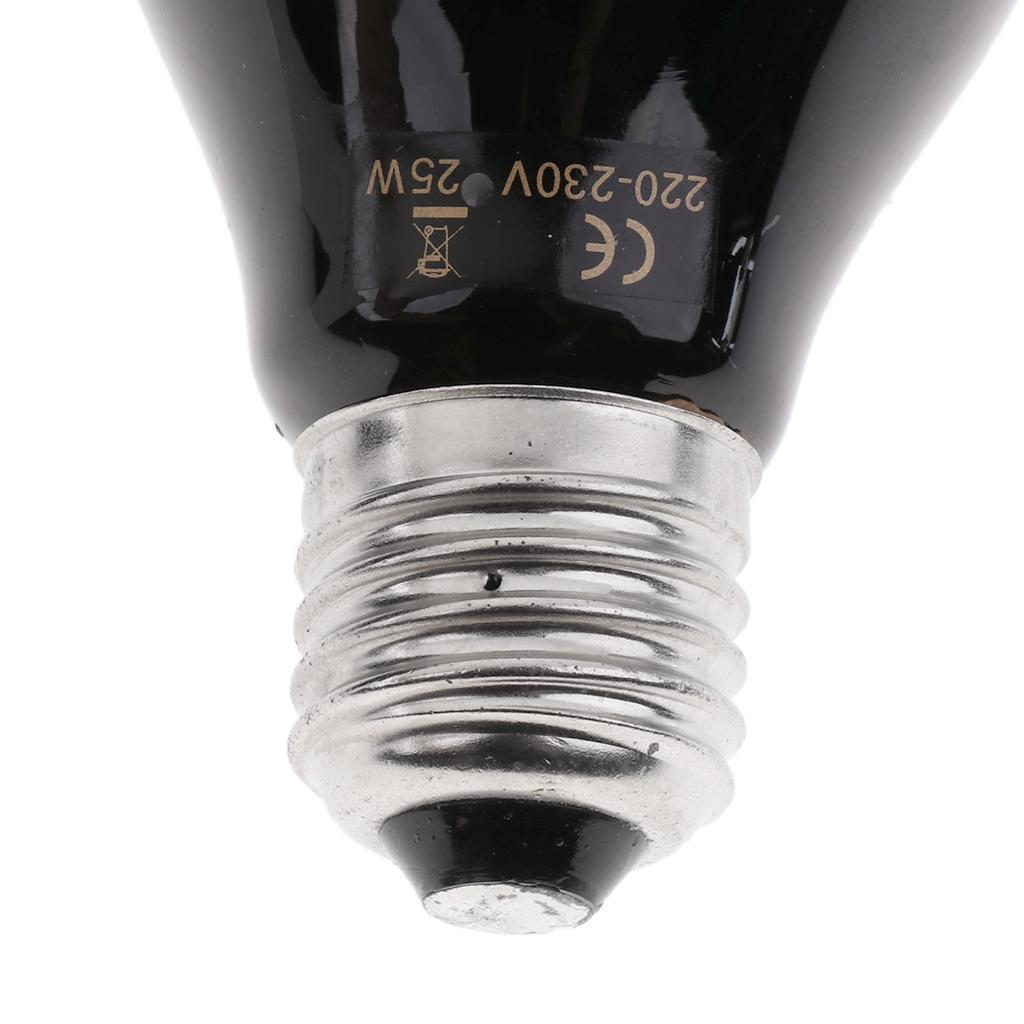 Glass Pet Heating Lamp Winter Heat Emitter Lamp Bulb E27 Black