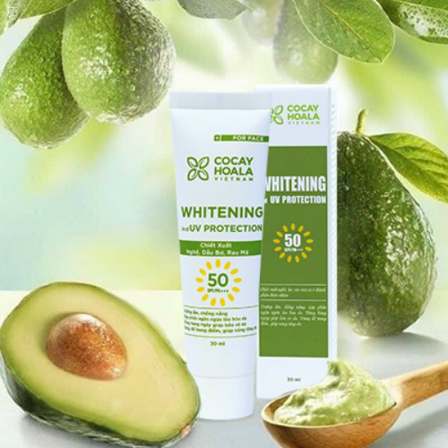 Kem Chống Nắng Bơ Nghệ COCAYHOALA Kiềm Dầu SPF50+ PA+ 30ml, Tặng Mũ Trùm Tóc Ngẫu Nhiên