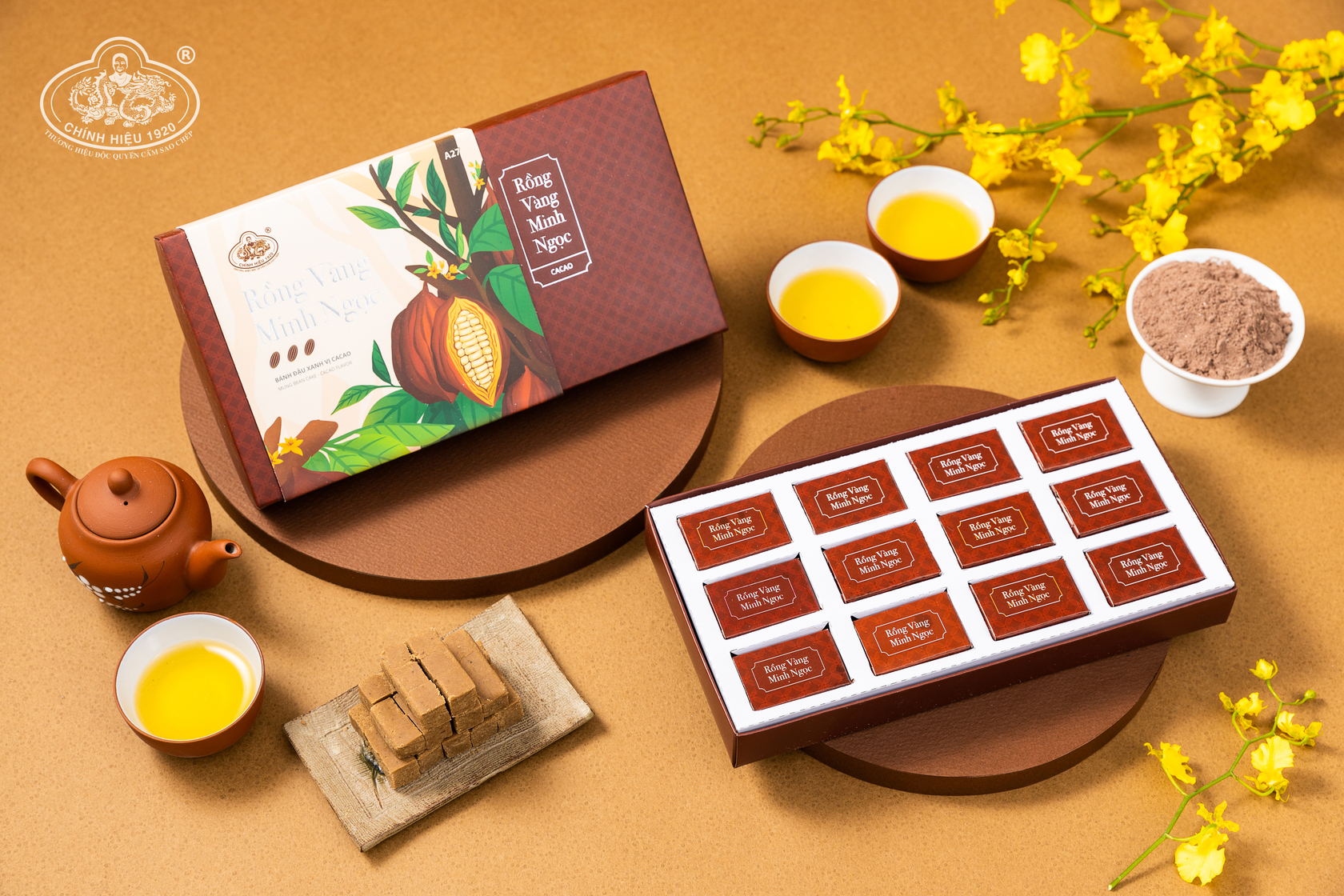 Bánh Đậu Xanh Rồng Vàng Minh Ngọc A27 Cacao