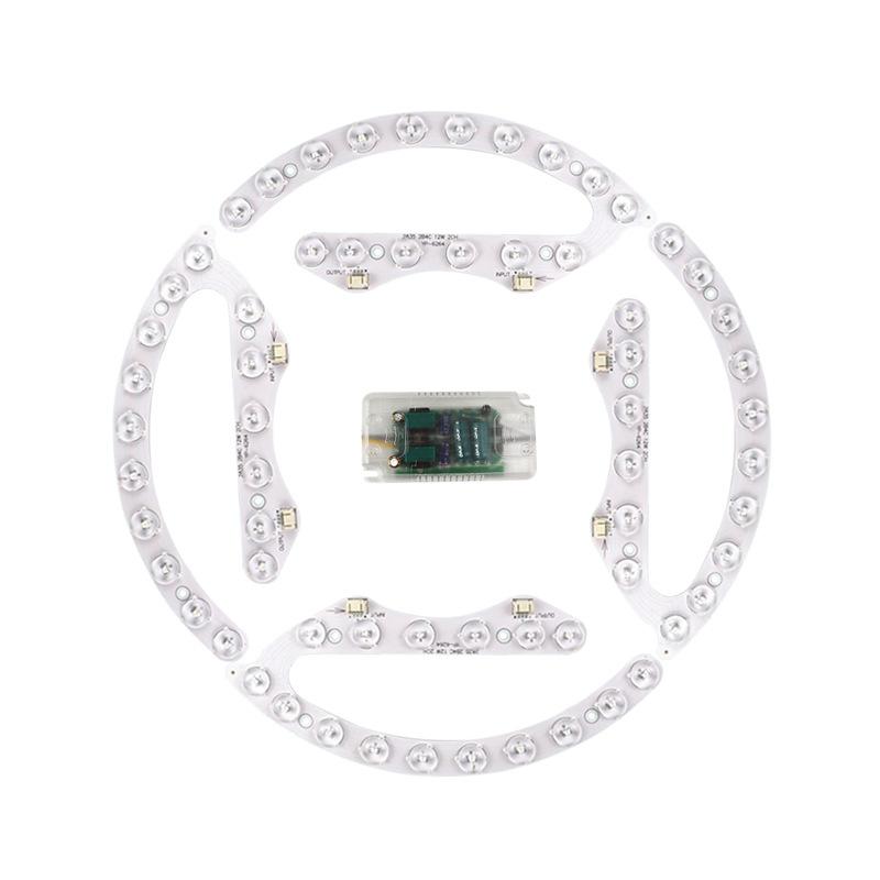 Đèn led âm trần bảng đèn bấc vòng quạt thay thế đèn đèn với dải đèn vá ba màu điều khiển từ xa nguồn sáng móng ngựa