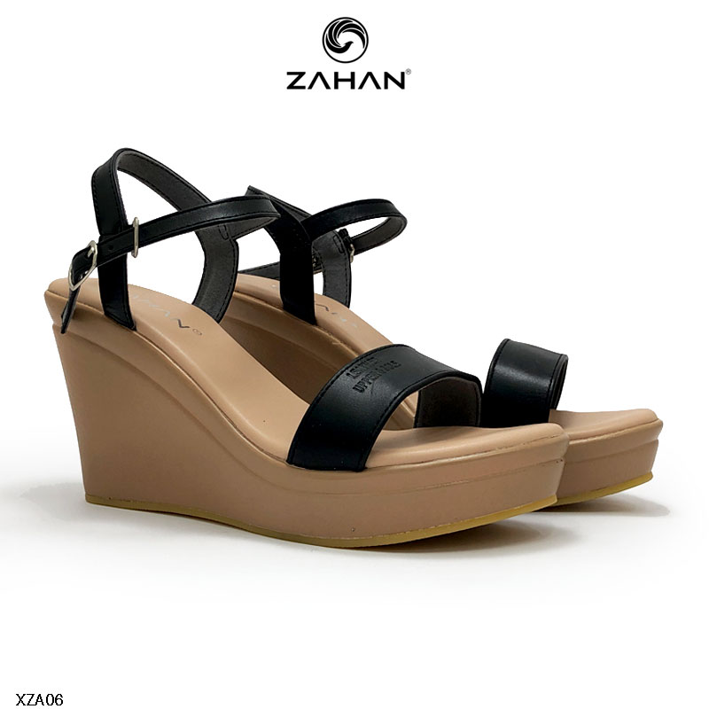 Sandal xuồng da thật quai đơn, 9cm chính hãng ZAHAN XZA06