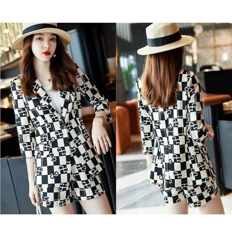 SÉT BỘ VEST HOẠ TIẾT CARO