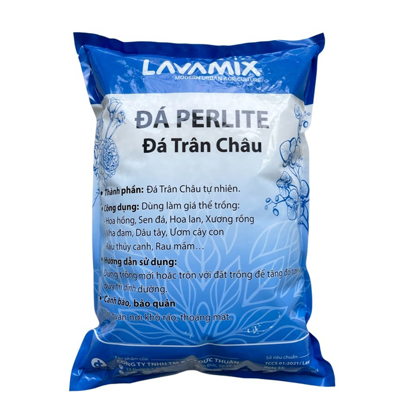 Đá perlite trân châu Lavamix - Túi 5dm