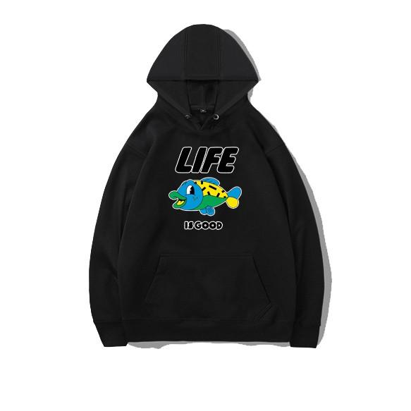 Áo hoodie chui dáng rộng Life is Good