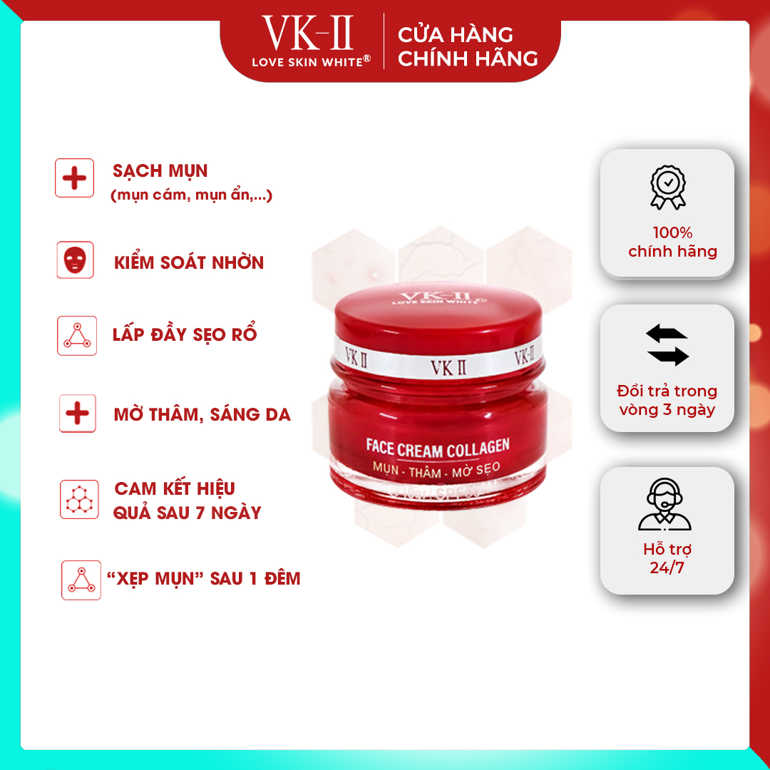 Kem Ngừa Mụn Thâm Sẹo VK II