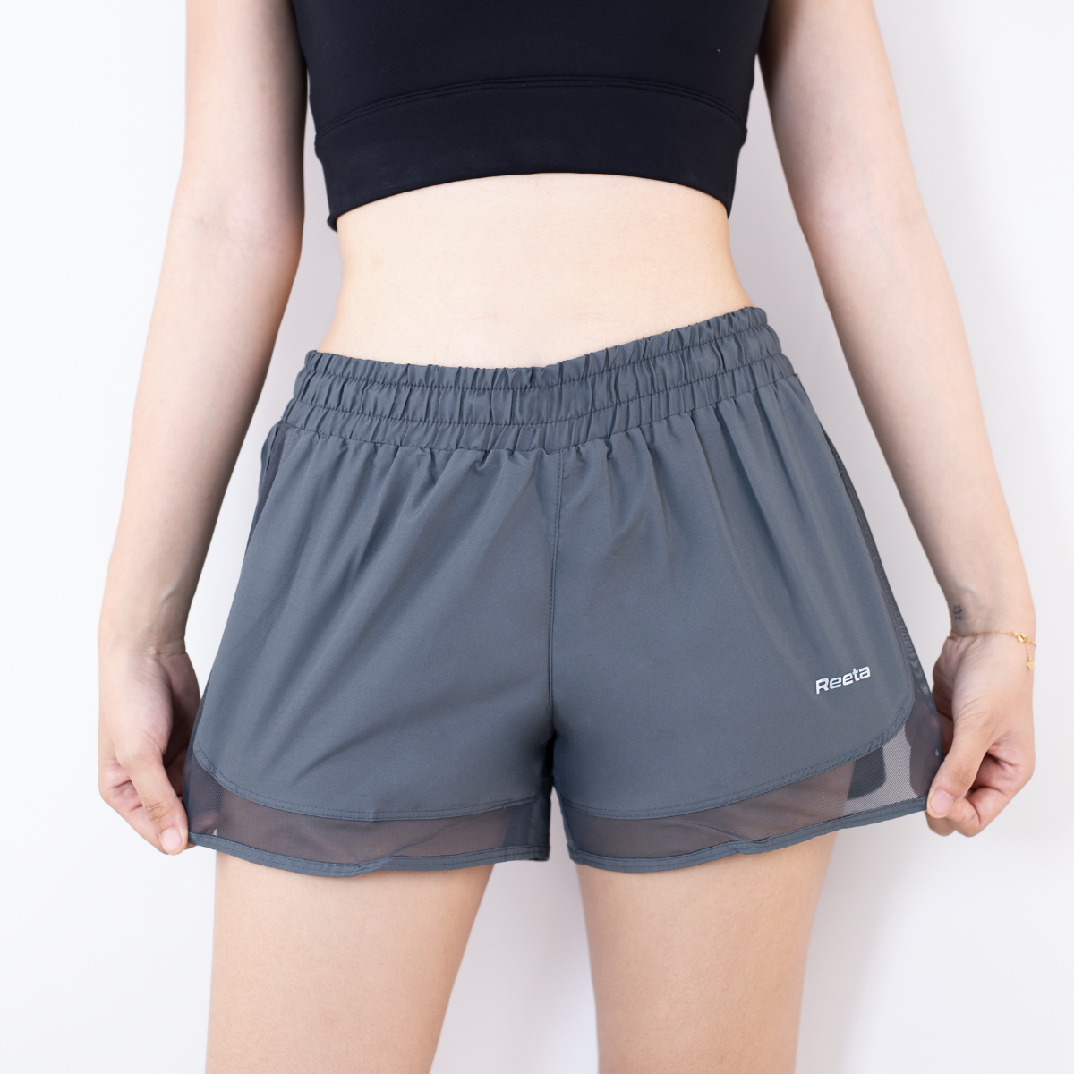 Quần Short Đùi Thể Thao Nữ Reeta 2 Lớp Co Giãn 4 Chiều Tập Gym - Yoga - Chạy Bộ - Aerobic Nhiều Màu - A2188