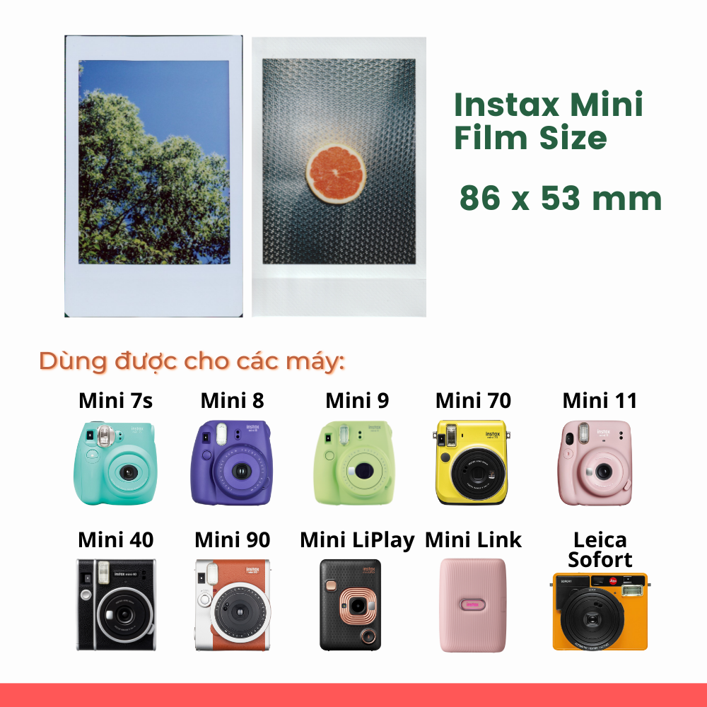 Film chụp ảnh lấy liền Fujifilm Instax Mini hộp 10 tấm - Viền BTS Butter - Hàng Chính Hãng