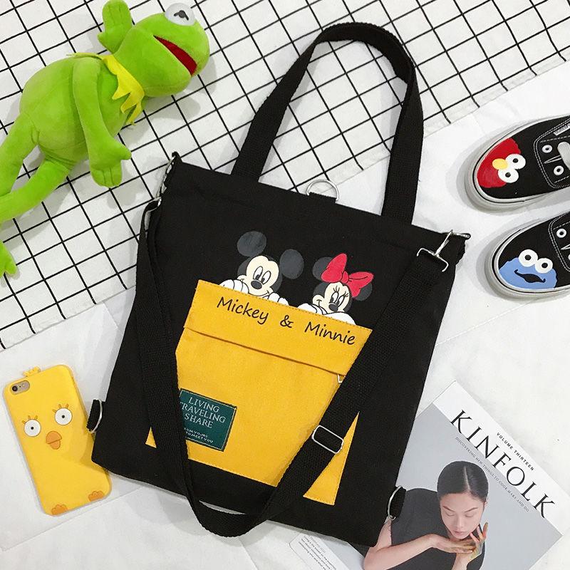 2020NewinsNet Red Canvas Bag Female Student Korean Style Messenger Bag Harajuku Style All-match Large Capacity Handbag