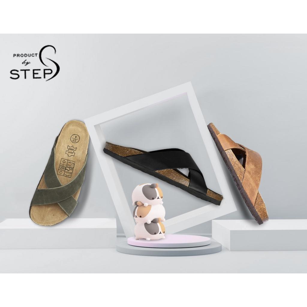 Dép đế trấu Unisex Da Quai chéo