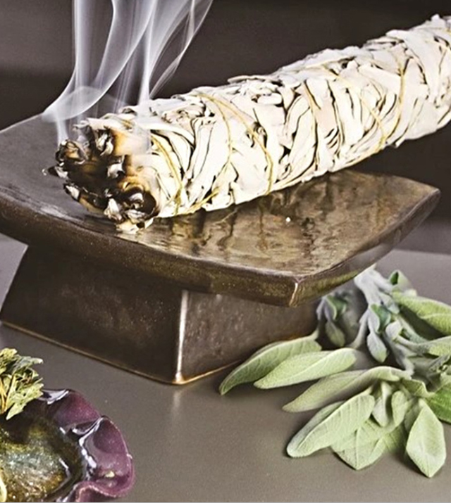 Lá xô thơm (white sage hay sage trắng)