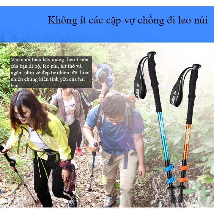 Gậy leo núi thể thao dã ngoại phượt Naturehike NH17D001-Z hàng chính hãng dành cho cả nam và nữ