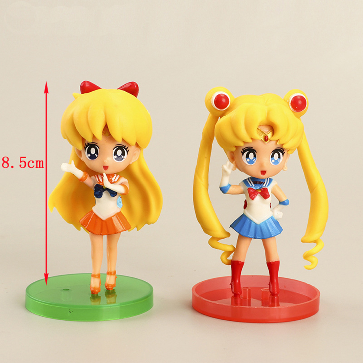 Bộ 5 đồ chơi Thủy thủ Mặt Trăng - Sailor Moon 8.5 cm tặng kèm giá đỡ